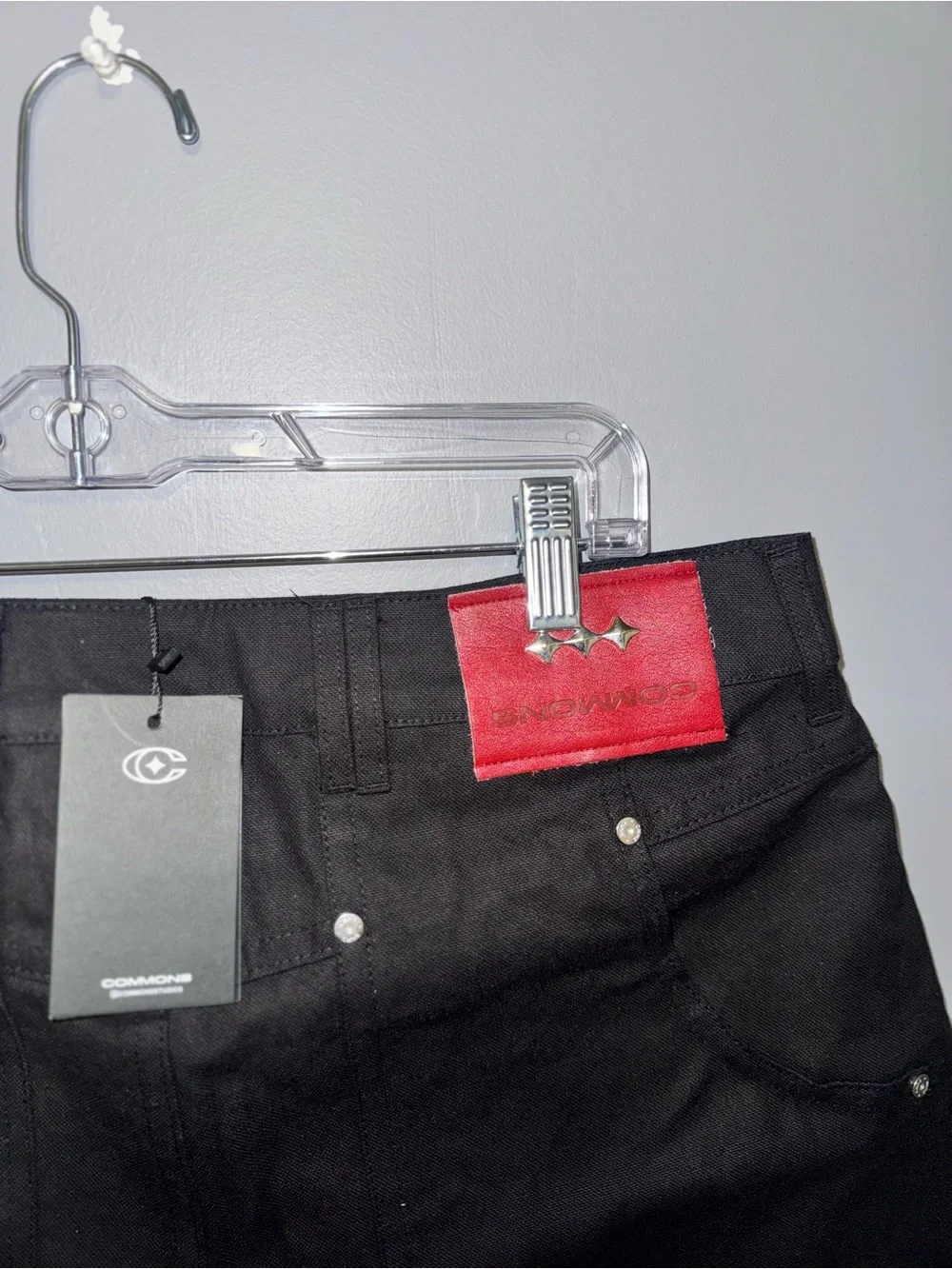 Commons Double Knee Canvas Short Black